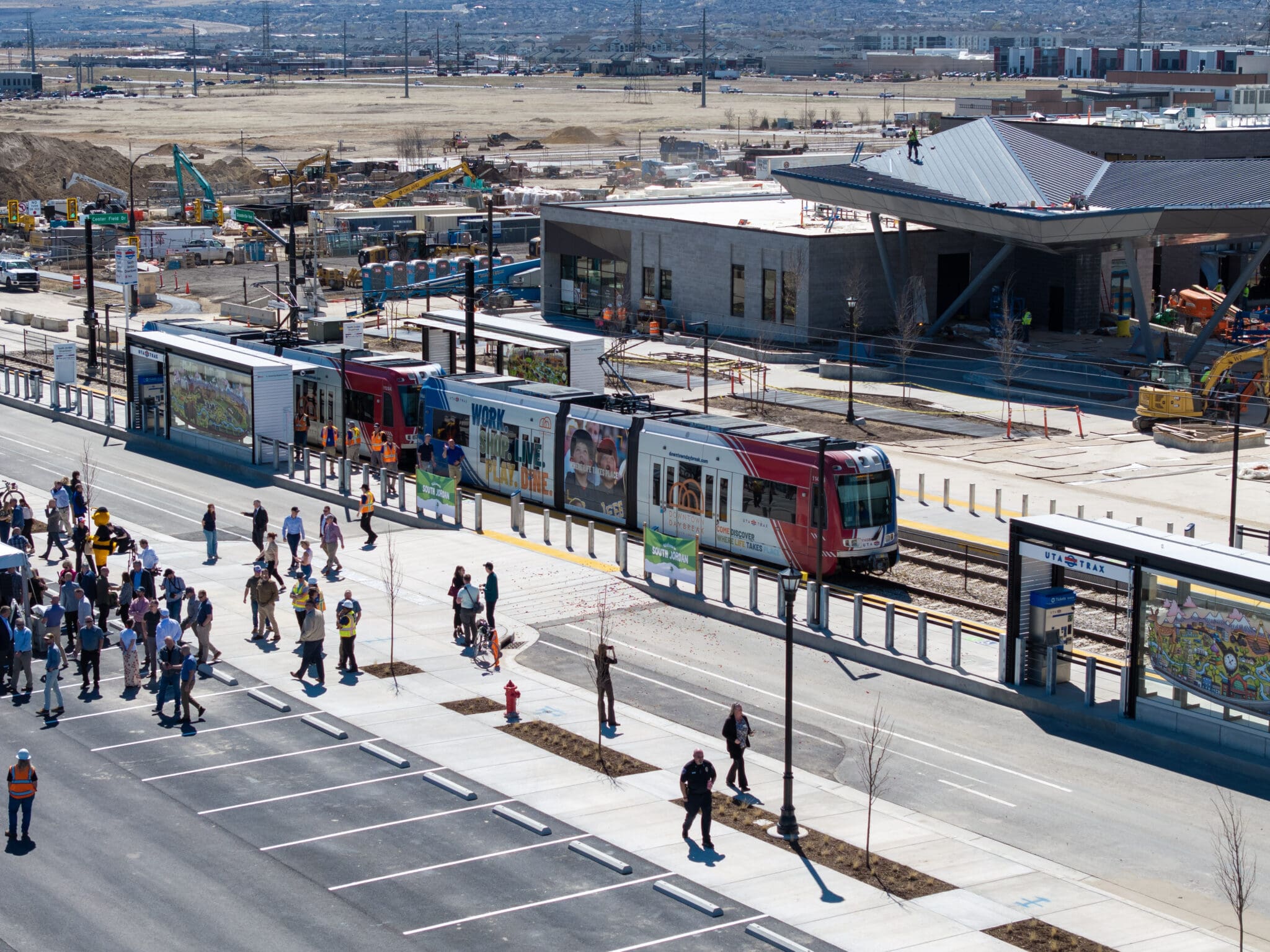 UTA South Jordan Downtown TRAX opening event
