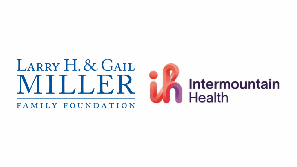 The Larry H. & Gail Miller Family Foundation and Intermountain Health Logos